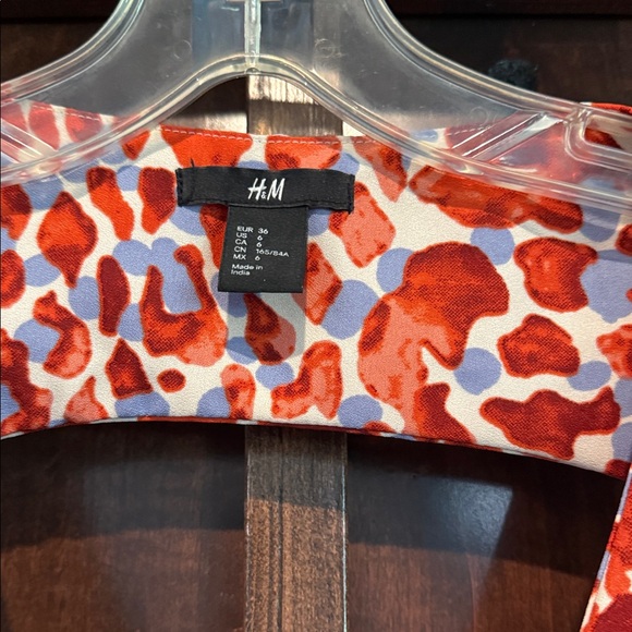 Stylish Red and Blue Cheetah Print Maxi Dress - Picture 2 of 4